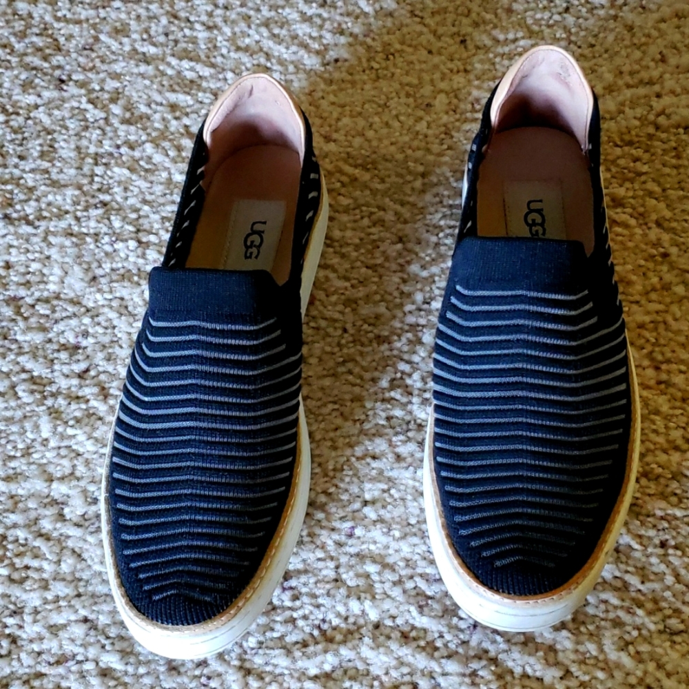 Women's black UGG slip on shoes size 7.5. EU 38.5.
